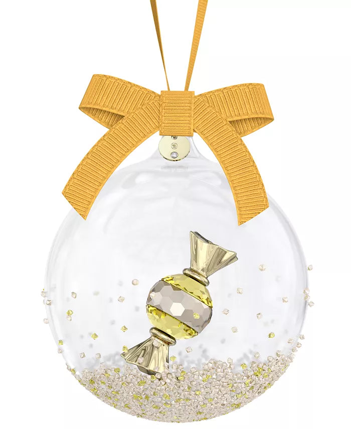Holiday Cheers Dulcis Ball Ornament Yellow