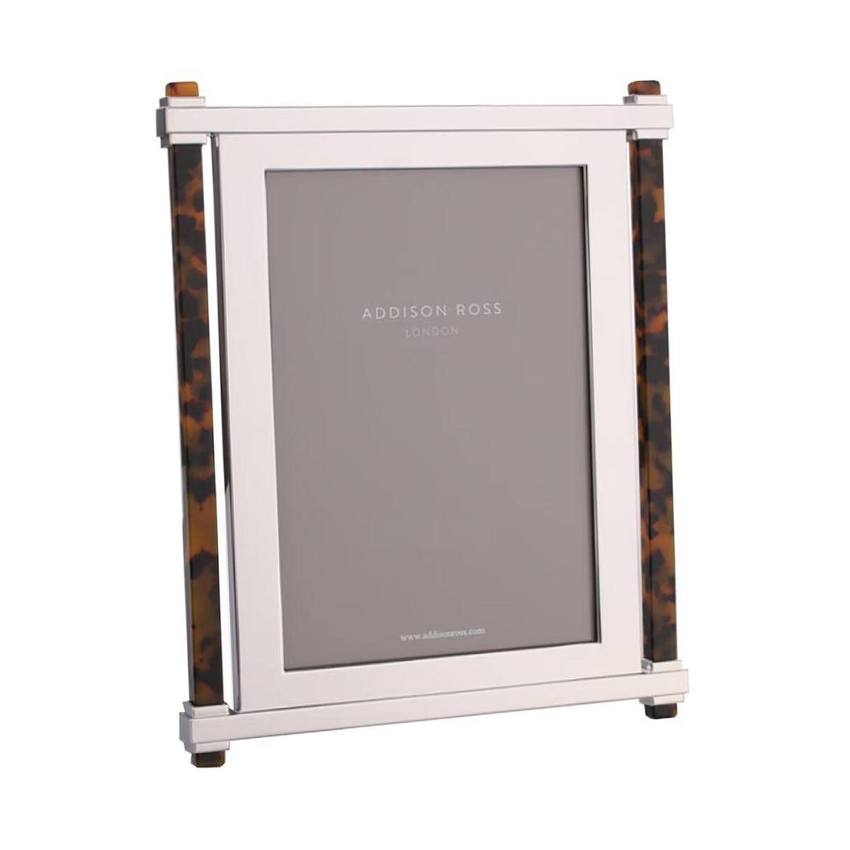 Faux Tortoiseshell & Silver Pillar Photo Frame 8x10