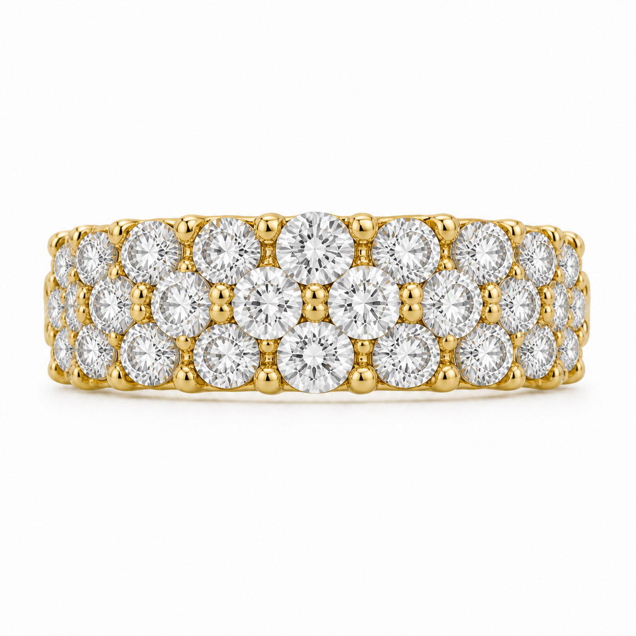 Lady's 18 Karat Yellow Gold Wedding Band 2.02 cttw