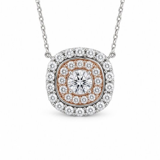 Lady's 14 Karat White Gold Pendant 1.14 cttw