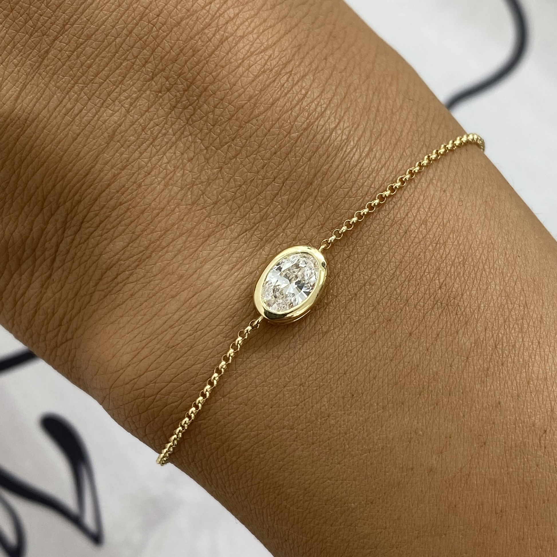 Lady's 14 Karat White Gold Lab-Grown Diamond Bracelet 0.55 cttw