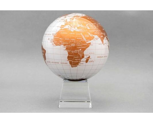 WHITE AND GOLD GLOBE 8.5