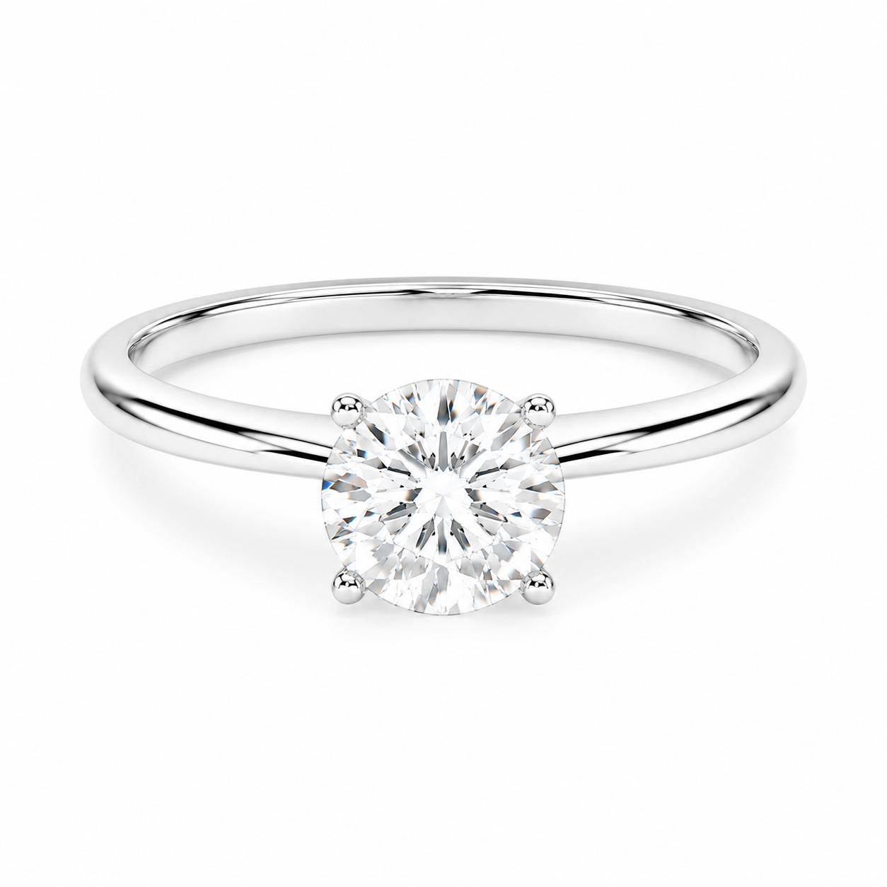 1 ctw Round Lab Grown Diamond Solitaire Ring