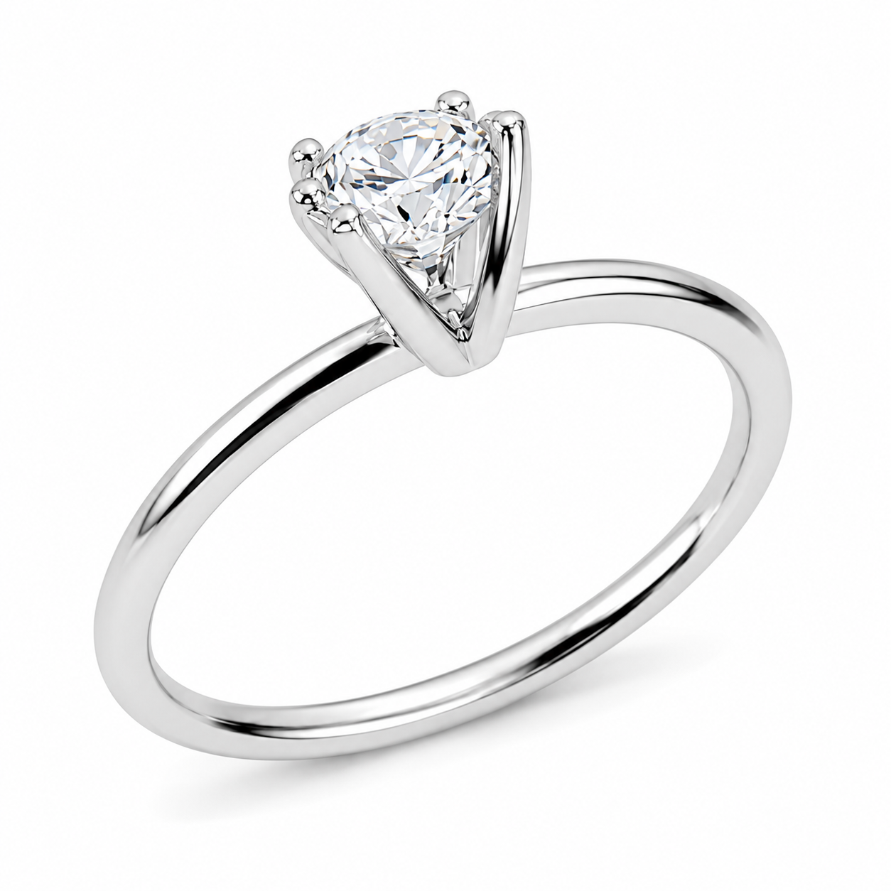 1 ctw Round Lab Grown Diamond Solitaire Ring