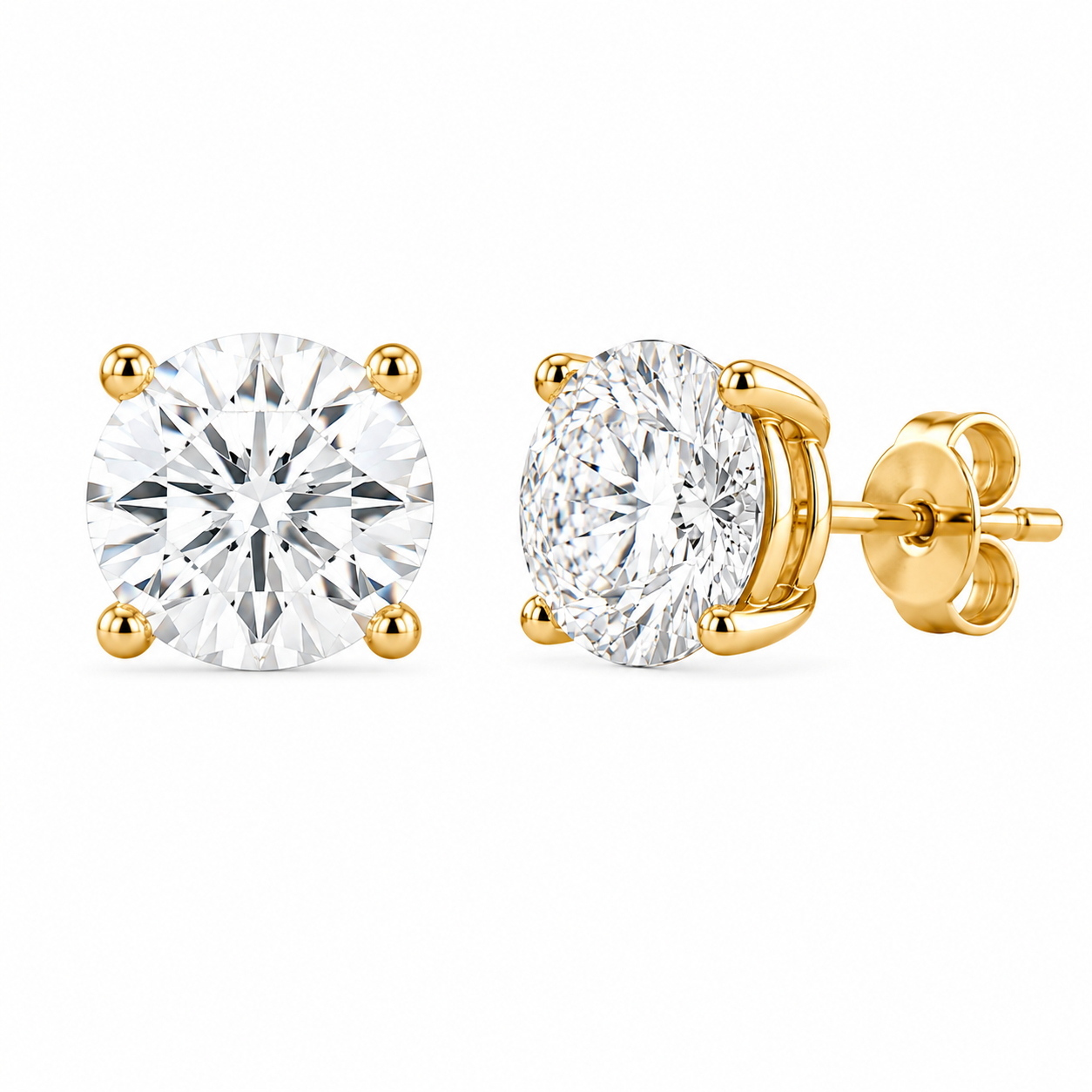 2 1/2 ctw Round Lab Grown Diamond Stud Earrings