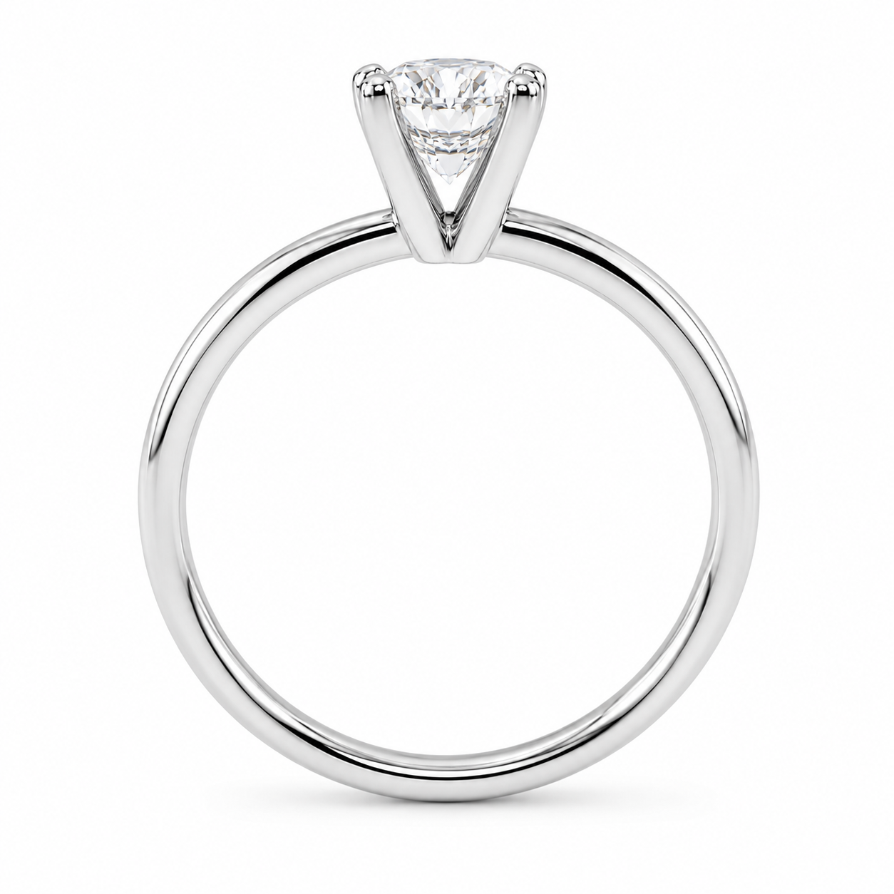 1 ctw Round Lab Grown Diamond Solitaire Ring