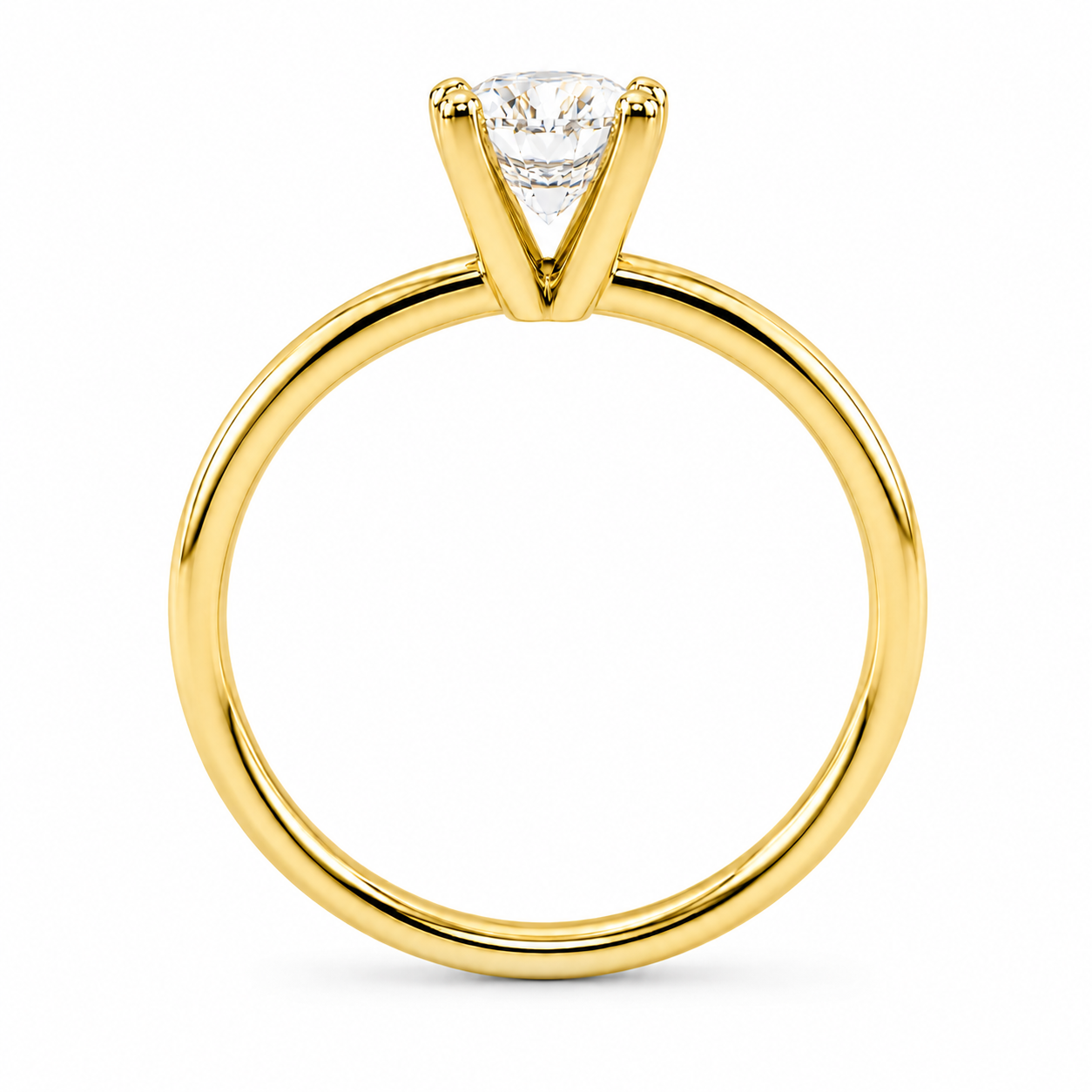 1 ctw Round Lab Grown Diamond Solitaire Ring