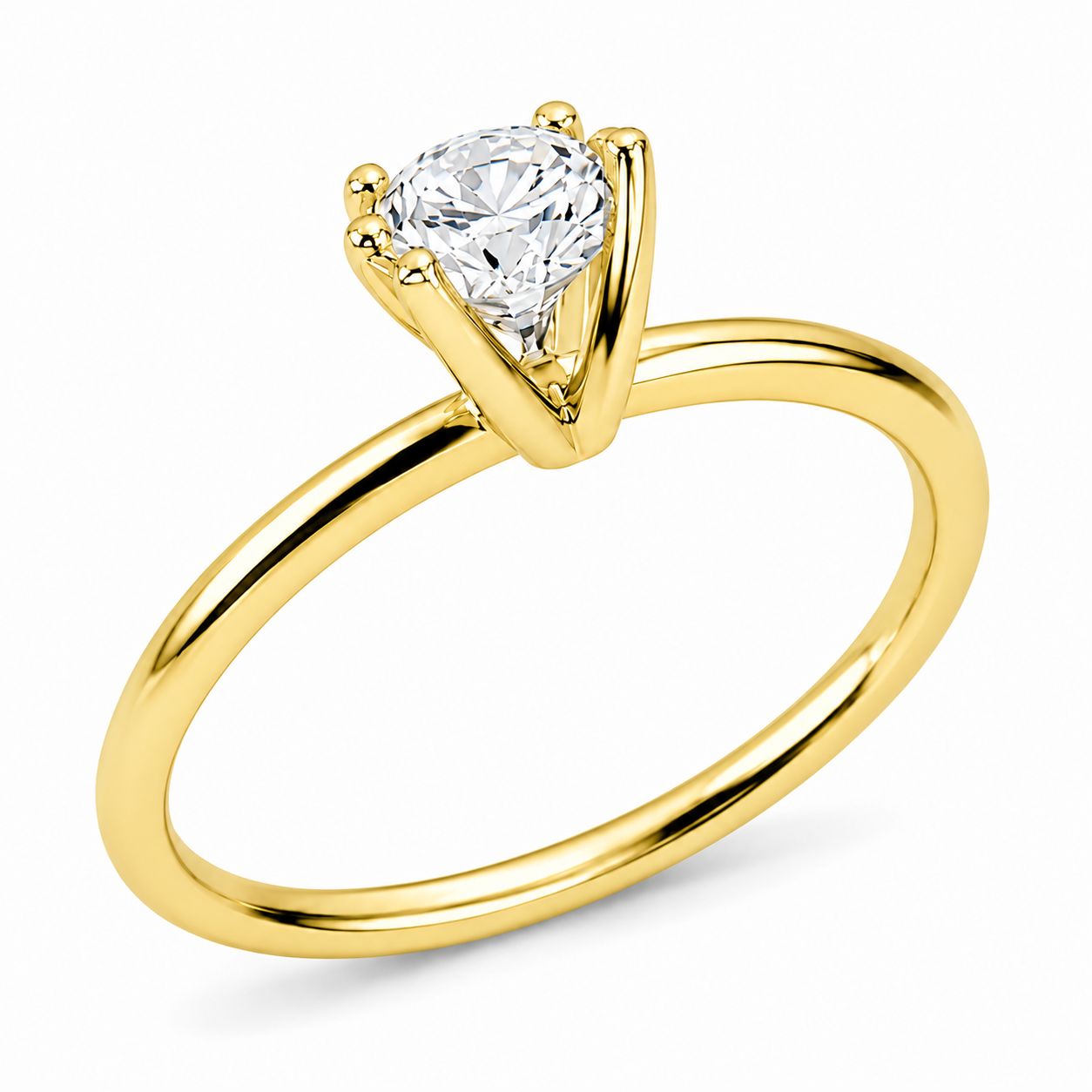 1 ctw Round Lab Grown Diamond Solitaire Ring