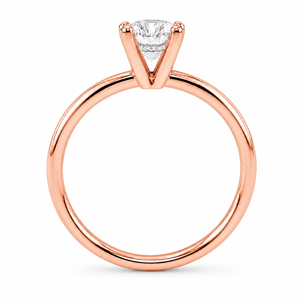 1 ctw Round Lab Grown Diamond Solitaire Ring