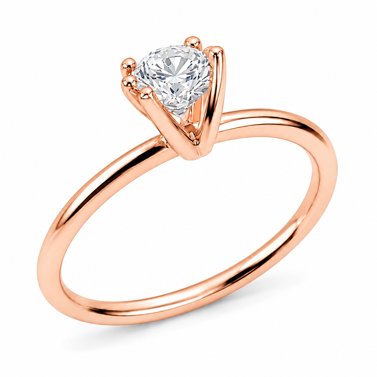 1 ctw Round Lab Grown Diamond Solitaire Ring