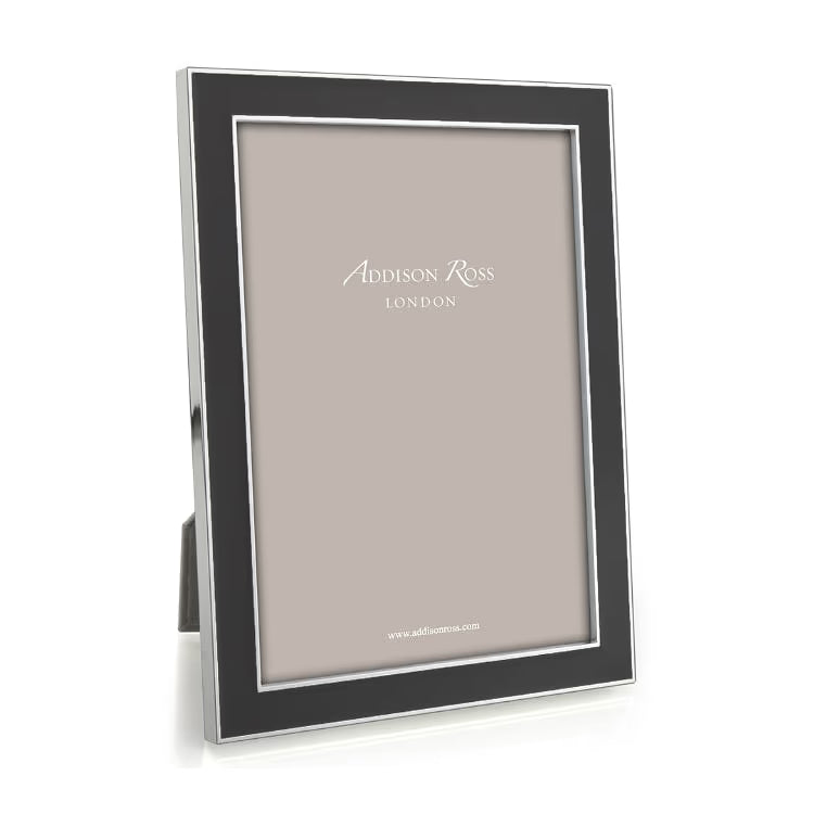 Taupe Enamel & Silver Frame 4x6
