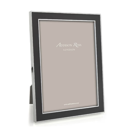 Taupe Enamel & Silver Frame 4x6