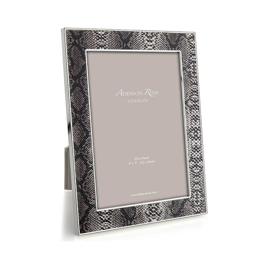 Natural Snake & Silver Frame 5x7