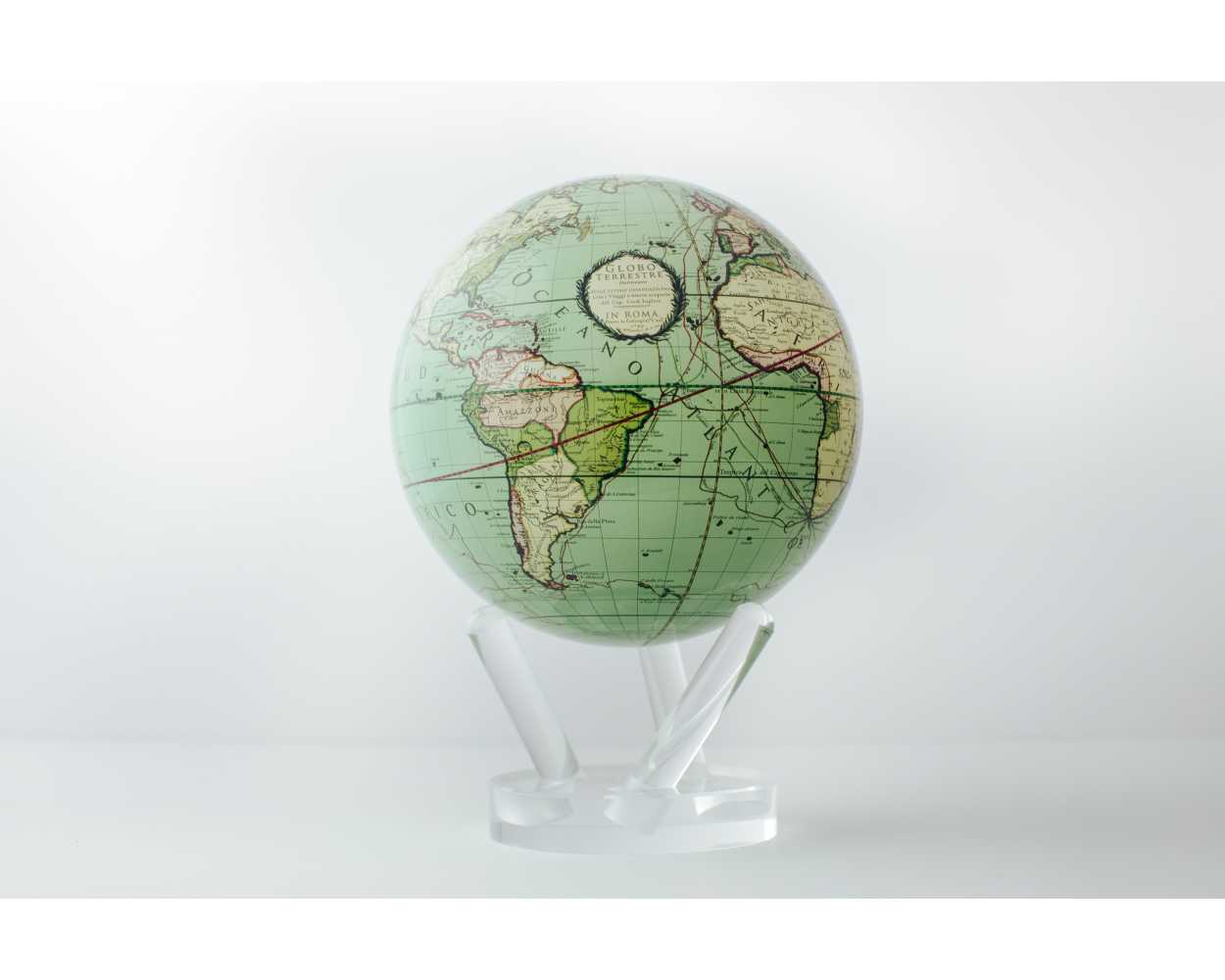 ANTIQUE TERRESTRIAL GREEN GLOBE 6