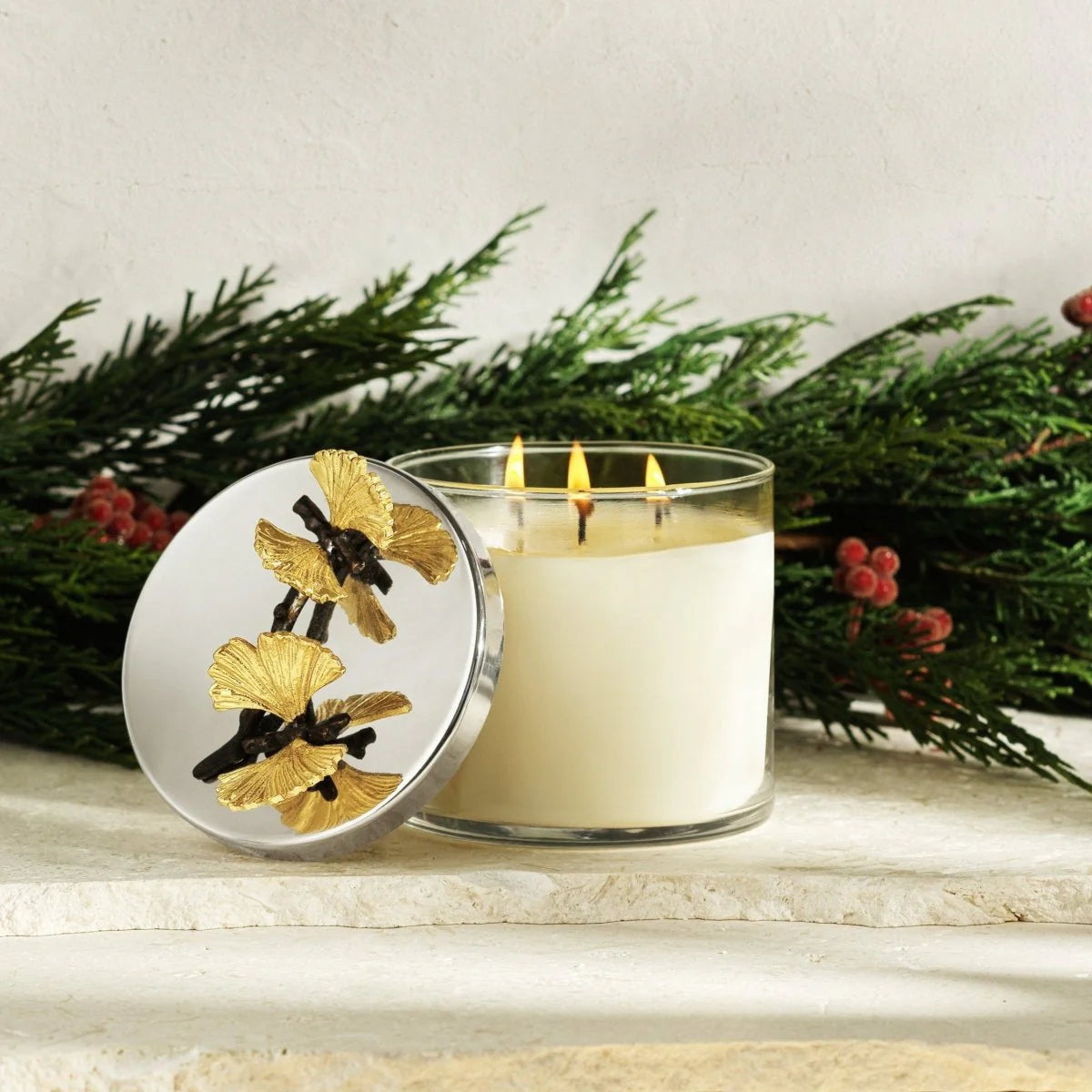 Butterfly Ginkgo Candle