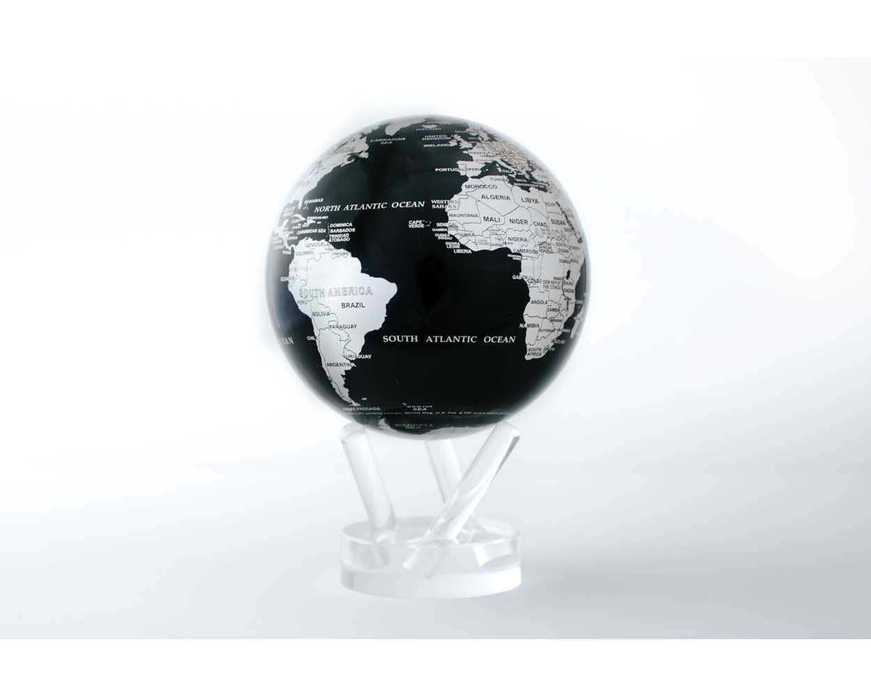 BLACK AND SILVER GLOBE 4.5