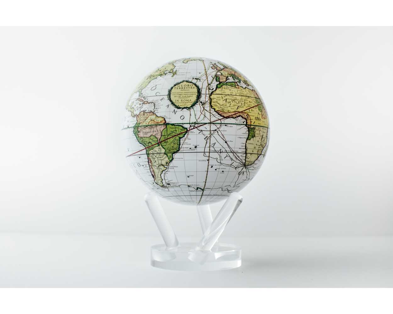 ANTIQUE TERRESTRIAL WHITE GLOBE 6