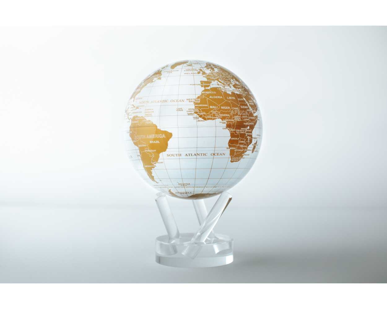 WHITE AND GOLD GLOBE 4.5